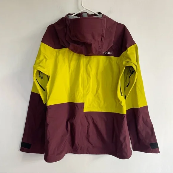 NWT Ortovox Women 3L Gaurdian Shell Jacket Dark Wine Green Outdoors Merino L - Picture 6 of 15
